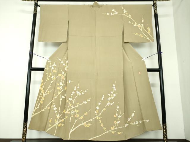 平和屋着物●本加賀友禅作家　東藤岳　訪問着　友禅　枝花文　正絹　逸品　DAAU5044ps