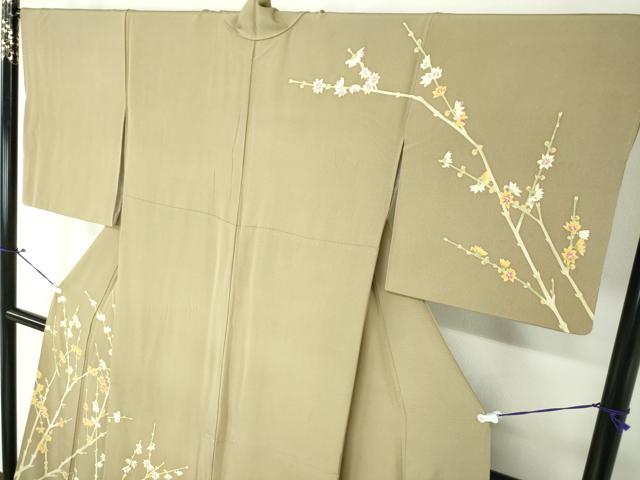 平和屋着物○本加賀友禅作家 東藤岳 訪問着 友禅 枝花文 正絹 逸品