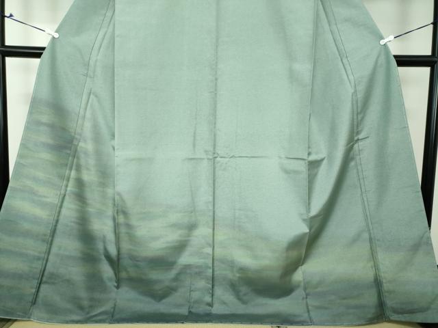 平和屋着物○本場染大島紬 訪問着 霞文 やまと誂製 正絹 逸品