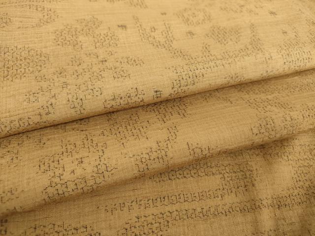 平和屋着物○結城紬 80亀甲 抽象文様 正絹 逸品 未使用 DAAT1425tw