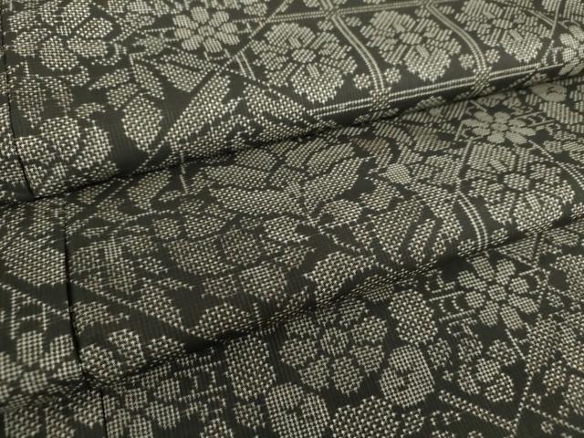 平和屋着物●本場大島紬　9マルキ　更紗花菱文　正絹　逸品　DAAU5080ps