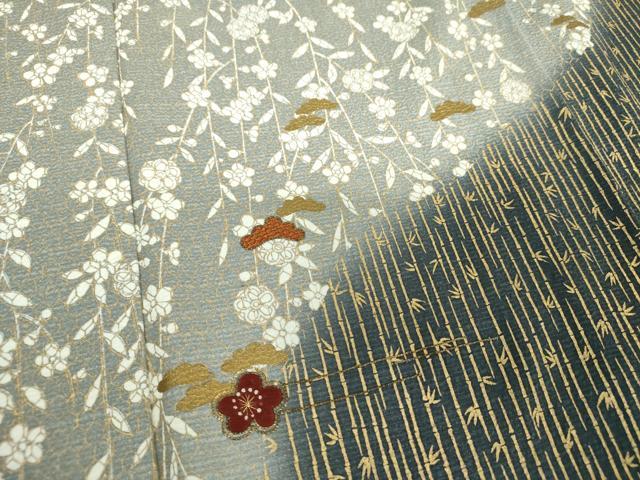 平和屋着物○訪問着 駒刺繍 松竹梅 暈し染め 金彩 正絹 逸品 DAAU5105ps