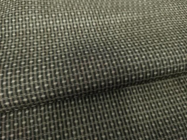 平和屋着物○男性 本場大島紬 アンサンブル 長羽織 亀甲柄 正絹 逸品