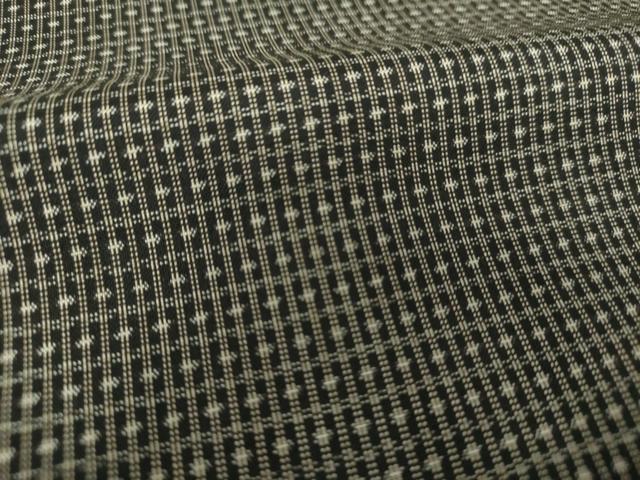 平和屋着物○男性 本場大島紬 アンサンブル 長羽織 亀甲柄 正絹 逸品