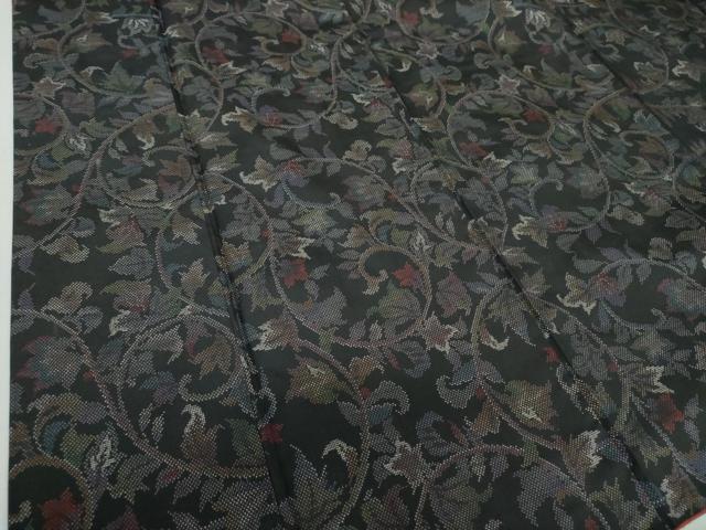 平和屋着物○本場大島紬 9マルキ 花唐草文 正絹 逸品 DAAU5137ps