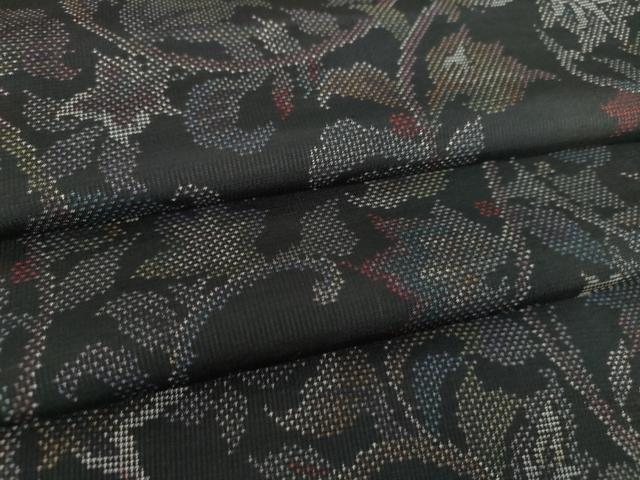 平和屋着物●本場大島紬　9マルキ　花唐草文　正絹　逸品　DAAU5137ps