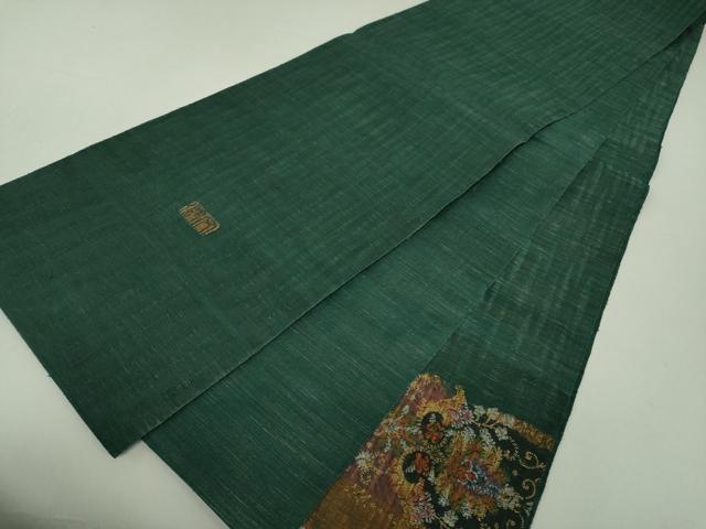 平和屋着物▽西陣 老舗 渡文謹製 手織 すくひ 太鼓柄袋帯 スリー