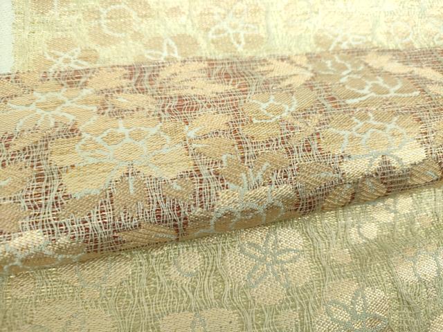 平和屋着物○つけ帯 小袖彩雪輪文 金糸 正絹 逸品 未使用 DAAU6692ob