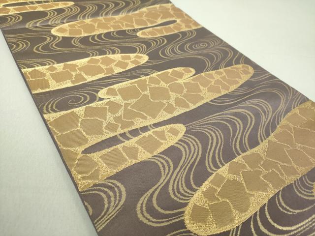 Polaris 西陣織 袋帯 日光東照宮 猫 猿 金糸 正絹 六通 Q919 Polaris 西陣織 袋帯 日光東照宮 猫 猿 金糸 正絹 六通 Q919