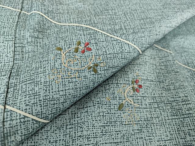 平和屋着物○訪問着 本場染大島紬 流水草花文 正絹 逸品 CAAO2380hy