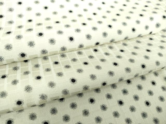 平和屋着物●上質なお召　水玉　ドット　正絹　逸品　DAAU5184ps