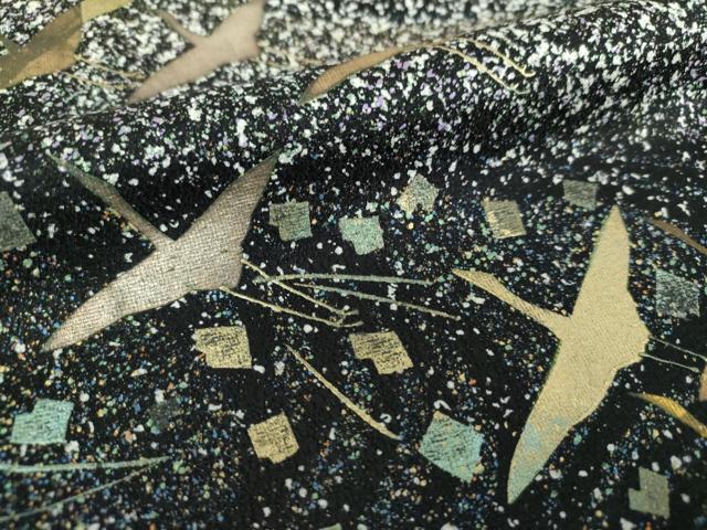 作家もの　訪問着　梅　たたき染　流水　着物　035w 作家もの訪問着梅たたき染流水着物035w