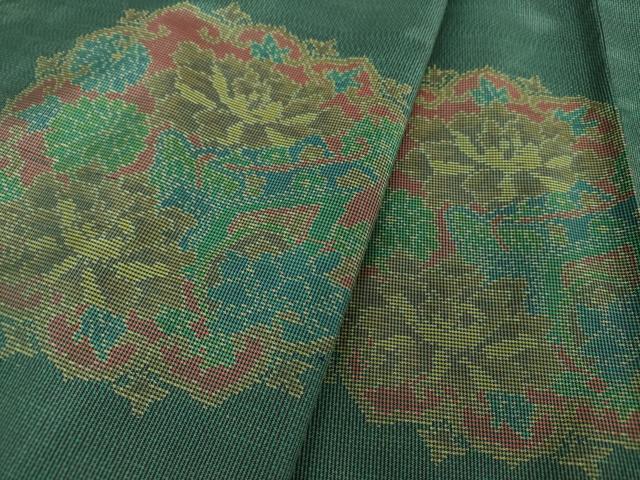 平和屋着物●本場大島紬　7マルキ　総絣　御所車花文　正絹　逸品　DAAU5194ps