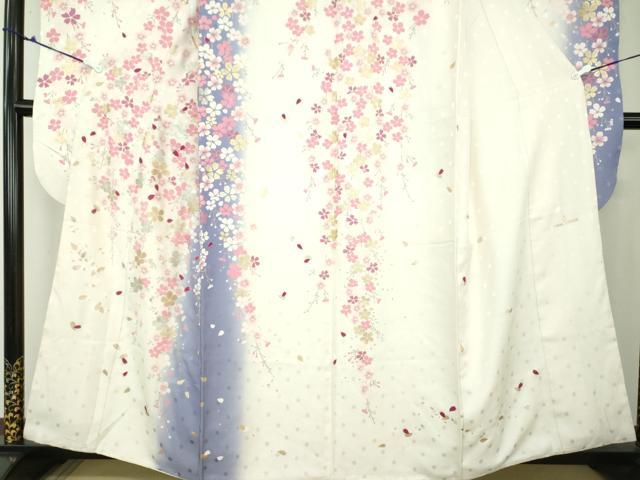 平和屋着物○豪華振袖 FINAL STAGE ラインストーン 枝垂れ桜 暈し染め