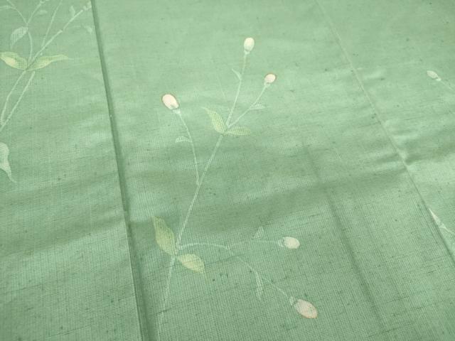 平和屋着物○上質な紬 手描き 草花文 金彩 正絹 逸品 DAAU5219ps