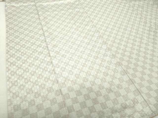 平和屋着物○京の名門 友禅 染の北川 小紋 花織 市松文様 反