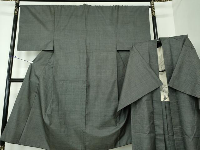 平和屋着物●男性　本場大島紬　アンサンブル　長羽織　100亀甲　総詰め　正絹　逸品　DAAU5296ps