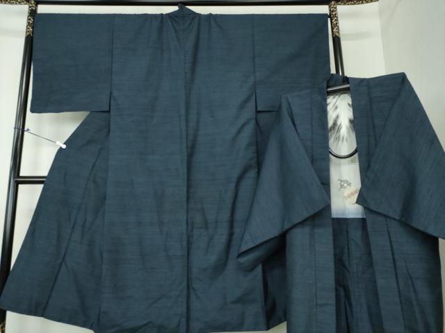 平和屋着物●男性　紬　アンサンブル　長羽織　100亀甲　総詰め　正絹　逸品　DAAU5297ps