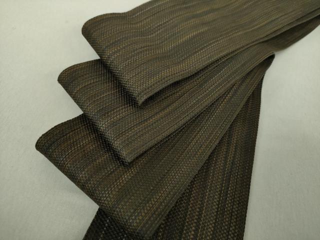 平和屋着物●男性　本場筑前博多織　角帯　変わり縞　正絹　逸品　DAAU5338ps