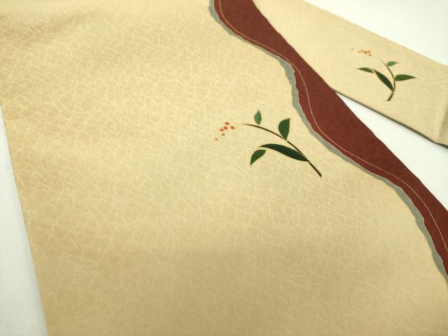 平和屋着物○九寸名古屋帯 草花文 金糸 正絹 逸品 DAAU5372ps 名古屋帯