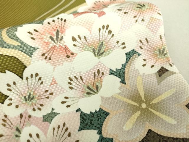 平和屋着物○中嶋まさひろ 蝋彩染作家 六通柄袋帯 手描き 流水