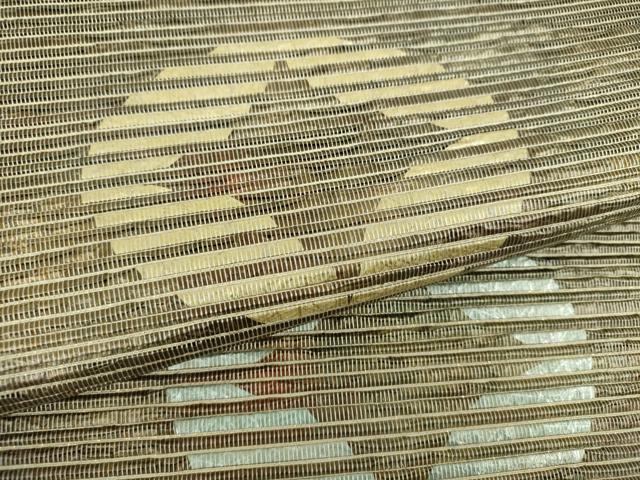 平和屋着物○六通柄袋帯 作家物 七宝文 金銀糸 正絹 逸品