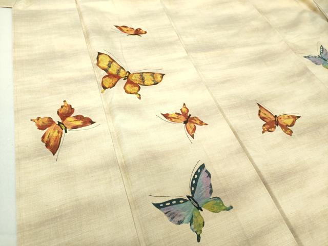 平和屋着物□上質な紬 舞牡丹菊文 正絹 逸品 未使用 CAAS1159ng