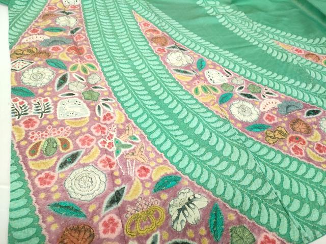 平和屋着物○伝統工芸士 水野保 保辻が花染 振袖 絞り 辻が花 金