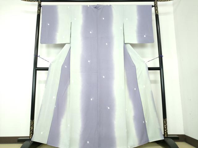 平和屋着物●上質な小紋　絞り　霞文　暈し染め　正絹　逸品　DAAU5471ps