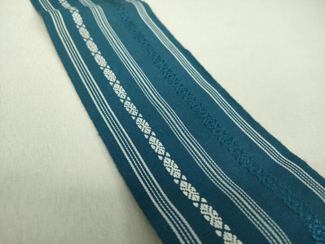 平和屋着物○男性 本場筑前博多織 両面 角帯 献上 正絹 逸品 未使用