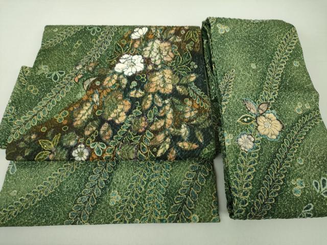 平和屋着物●つけ帯　手描き　辻が花　正絹　逸品　DAAU5552ps