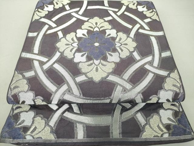 正絹西陣織佐々木織物オリエンタル花菱文様単衣袷兼用藍染 正絹西陣織佐々木織物オリエンタル花菱文様単衣袷兼用藍染 正絹