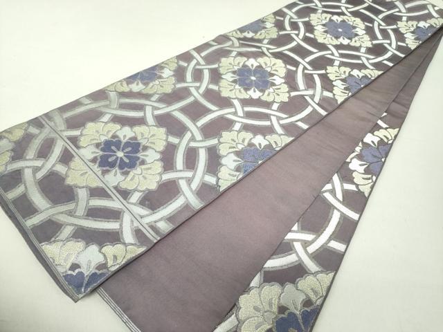 平和屋着物○両面 全通柄袋帯 花菱間道 正絹 逸品 未使用