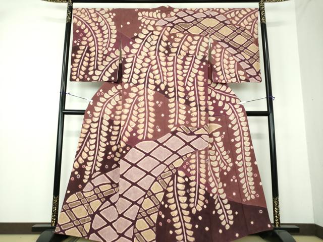 平和屋着物●訪問着　絞り　辻が花　正絹　逸品　DAAU5577ps