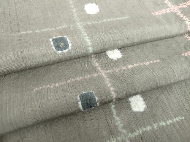 平和屋着物●上質な紬　絞り　抽象文様  　正絹　逸品　未使用　DAAU5587ps 平和屋着物○上質な紬 絞り 抽象文様 正絹 逸品 未使用 DAAU5587ps 平和