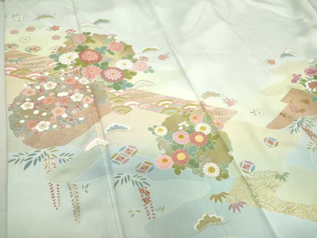 平和屋着物○京友禅の第一人者 松井青々 訪問着 雪輪