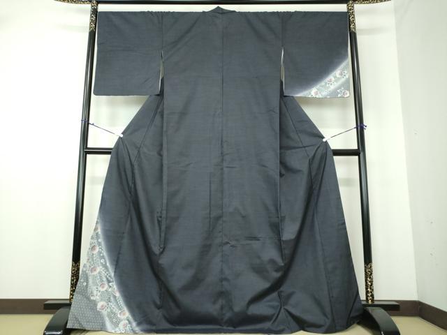 平和屋着物●本場染大島紬　訪問着　舞花文　麻の葉文様　暈し染め　正絹　逸品　DAAU5612ps