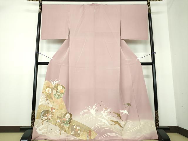 新品正絹黒留袖 作家物 駒刺繍 金彩 ⑤( 訪問着、紬、袋帯なども