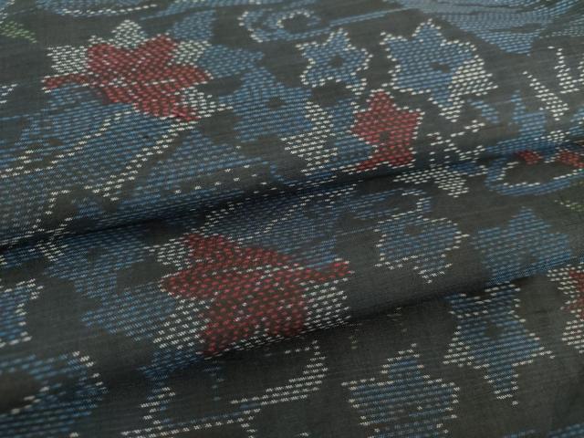 平和屋着物●本場大島紬　風景花文　正絹　逸品　DAAU5627ps