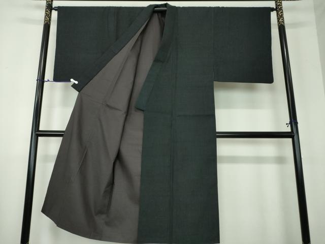 平和屋着物○男性 黒紋付 正絹 逸品 DAAT1174tw