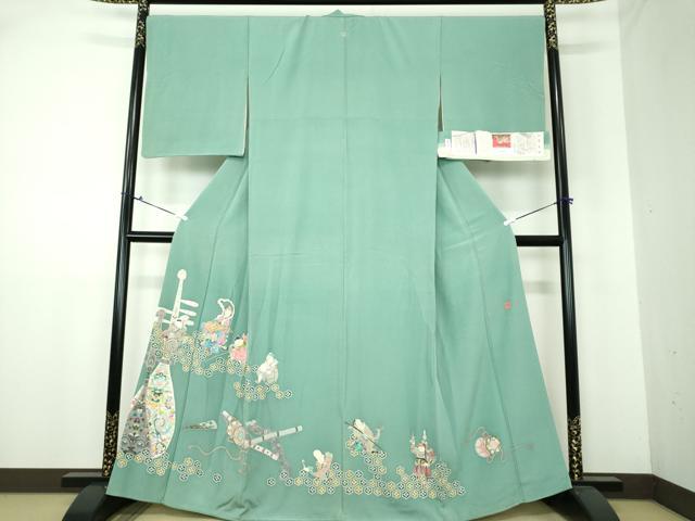 平和屋着物●本加賀友禅作家　上田修壮　色留袖　七福神　証紙付き　正絹　逸品　DAAU5644ps