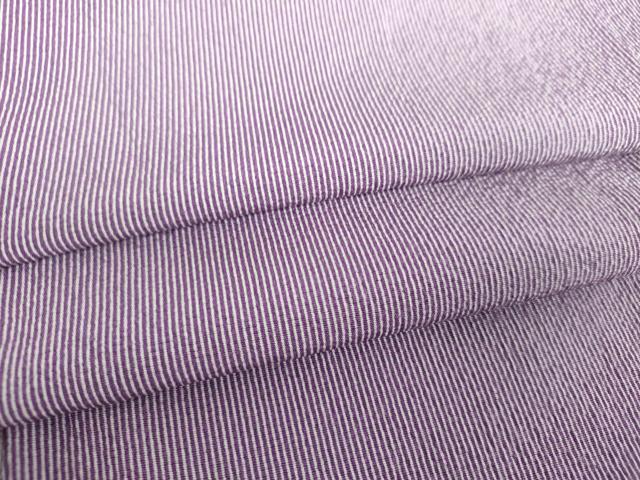 平和屋着物●江戸小紋　万筋　白色×浅紫色　鬼しぼ縮緬　正絹　逸品　DAAU5650ps