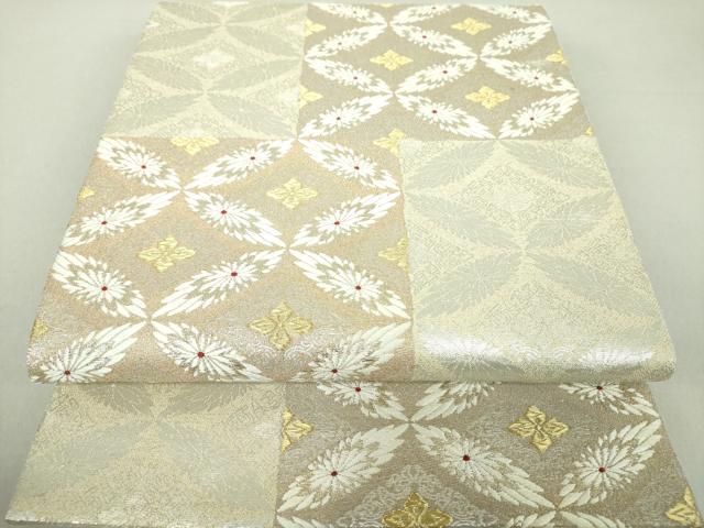 平和屋着物●六通柄袋帯　唐織　華金錦　金銀糸　正絹　逸品　DAAU5662ps