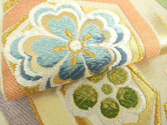 A 川島織物 辻ヶ花 銀糸 パステル 六通 正絹 フォーマルな名古屋帯 A 川島織物 辻ヶ花 銀糸 パステル 六通 正絹 フォーマルな名古屋帯