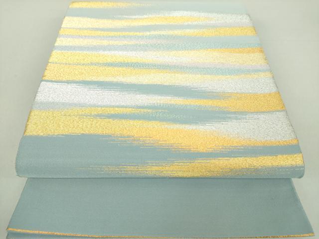 平和屋着物●爪掻き本綴れ　太鼓柄袋帯　霞文　金銀糸　正絹　逸品　DAAU5685ps