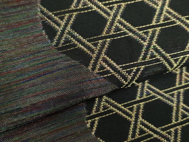 平和屋着物○染色作家 斉藤三才 六通柄袋帯 籠目変わり間