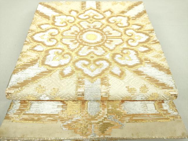 平和屋着物●龍村平蔵製　六通柄　本袋帯　小蜀紅錦　金銀糸　正絹　逸品　DAAU5727ps