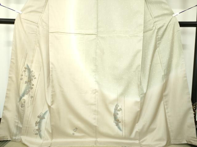 平和屋着物○本場染大島紬 訪問着 舞葉文 暈し染め 金彩