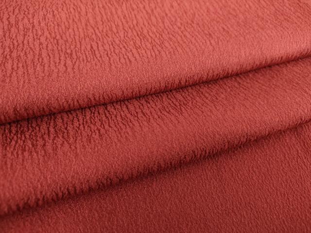 平和屋着物●上質な色無地　赤錆色　正絹　逸品　未使用　DAAU5782ps