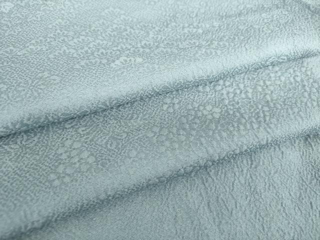 平和屋着物●上質な色無地　小花地紋　空色　さが美扱い　正絹　逸品　未使用　DAAU5787ps